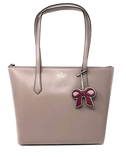 Kate Spade New York Cassy Leather Tote Bag in Muted Taupe