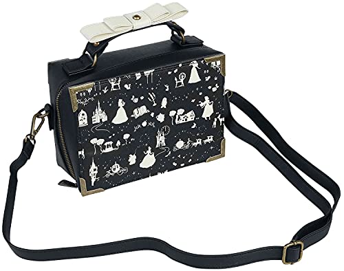 Loungefly x Disney Princess Vintage-Inspired Box Crossbody Bag (One Size, Black/White)