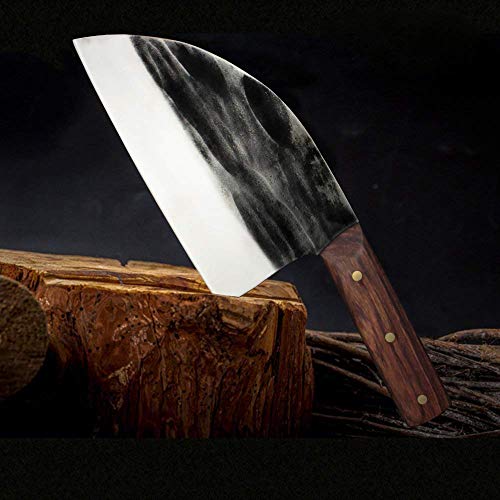 Chinese Chef’s Knife and Meat Cleaver Knife,Forged Kitchen Knife Butcher Handmade Forged Stainless Steel Utility Chef Knife with Full-Tang Dalbergia Cochinchinensis Handle for Home, Kitchen & Restaura