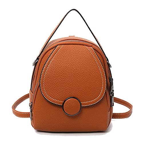 Mini Backpack Purse, SIXVONA Small Convertible Soft Faux Leather Backpack for Women Ladies Teen Girls, Brown