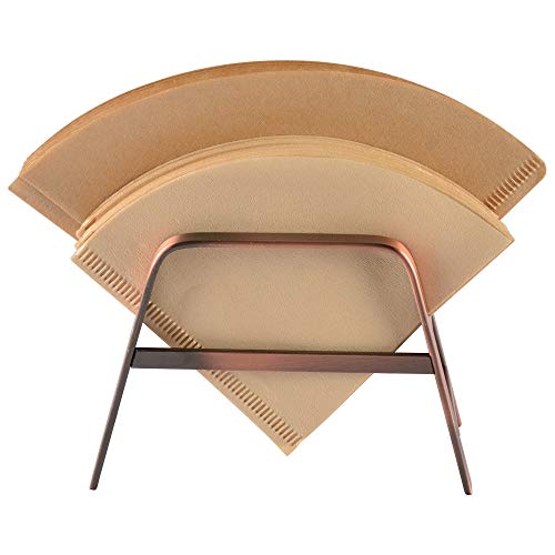 CAFEMASY Coffee Filter Holder Retro Copper Coffee Filter Paper Holder Rack Stand for Home Kitchen Cafe Bar Cone Coffee Filters Storage | The Storepaperoomates Retail Market - Fast Affordable Shopping