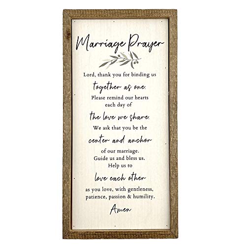 Marriage Prayer © Wall Decor – Classy Wedding Gift or Marriage Gifts, Anniversary Gift for Couple – Ideal Bridal Shower Gift – Shelf or Wall Art , Marriage Wall Decor