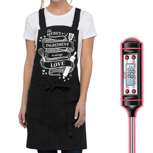 Grill Chef Funny Aprons for Women and Men, Apron, Grilling, Cooking, Kitchen, BBQ, Cook (Super Chef Cape)
