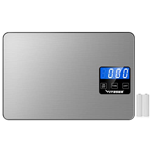 VIVOSUN Digital Kitchen Scale, Food Scale Weighing in Gram, Kilogram and Ml, with Tare Function, Battery and USB Powered Scale, 1 Gram Precision, Maximum 15000g Weighing Capacity, Ash Grey