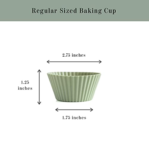 The Silicone Kitchen Reusable Silicone Baking Cups – Dishwasher Safe, BPA Free ((White,Dusty Blue, Sage Green, Navy), Standard) | The Storepaperoomates Retail Market - Fast Affordable Shopping