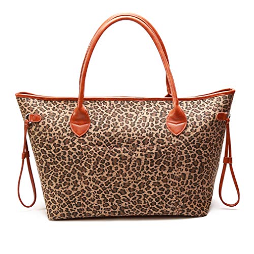 Leopard Tote Handbag Oversize Women Travel Tote Shoulder Pure Large Capaticy Canvas Casual Beach Handbag Market Grocery & Picnic Weekendbag with Pockets Zipper Gifts for Mom (X-Large, Cheetah Print)