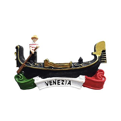 Venice Italy 3D Boat Refrigerator Magnet Souvenirs Handmade Resin Magnetic Stickers Home Kitchen Decoration,Venice Fridge Magnet Collection Gift