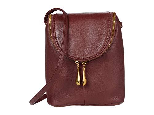 HOBO Fern Stylish Bag for Women – Leather Construction with Top Zip Closure, Printed Lined Interior, and Adjustable Crossbody Strap Bag Port Velvet Hide One Size One Size