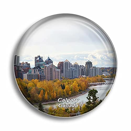 Fridge Magnet Canada Calgary Glass Magnets for Refrigerator Souvenirs Cute Crystal Magnet Decor for Whiteboard Office Home Gift