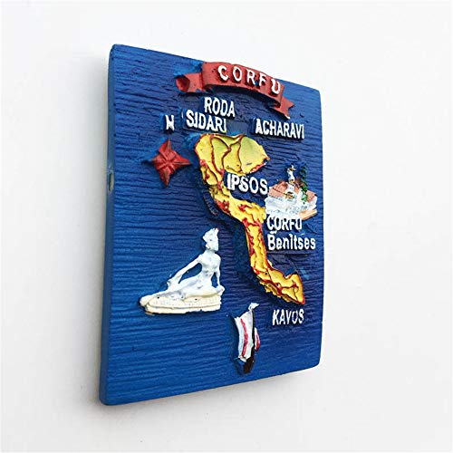 3D Corfu Greece Fridge Magnet Travel Souvenir Gift Home Kitchen Refrigerator Decoration Magnetic Sticker Collection | The Storepaperoomates Retail Market - Fast Affordable Shopping