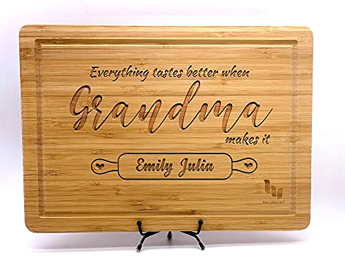 Personalized Gifts for Mom Kitchen, Cutting Board, Custom Engraved Serving Platter, Customized Mom and Grandma Gift, Decor for Mother’s Kitchen, Engraved Kitchen Sign, Different Design Options