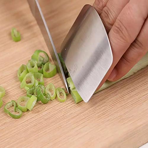 GEMOX Stainless Steel Finger Guard for Slicing – Cutting Protector to Avoid Accidents when Chopping and Kitchen Safe Chop Cut Tool