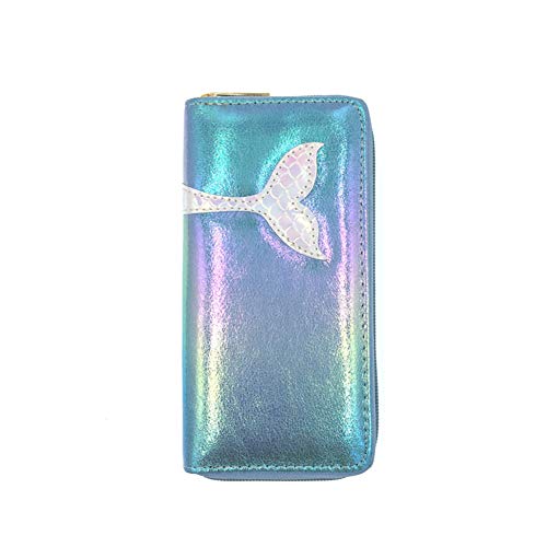 Holographic Wallet Shiny Mermaid Purse Money Clip Mini Evening Clutch Bag Rainbow Card Holder