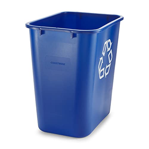 STAPLES 266429 Plastic Recycling Container 7 Gal. Blue (22174/19207)