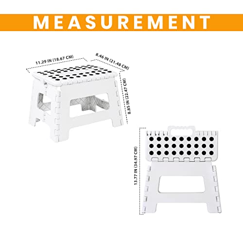 Utopia Home Folding Step Stool – (Pack of 2) Foot Stool with 9 Inch Height – Holds Up to 300 lbs – Lightweight Plastic Foldable Step Stool for Kids, Kitchen, Bathroom & Living Room (Black) | The Storepaperoomates Retail Market - Fast Affordable Shopping