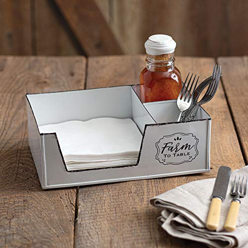CTW Home Collection 370479 Farm to Table Napkin Caddy, 10-inch Width