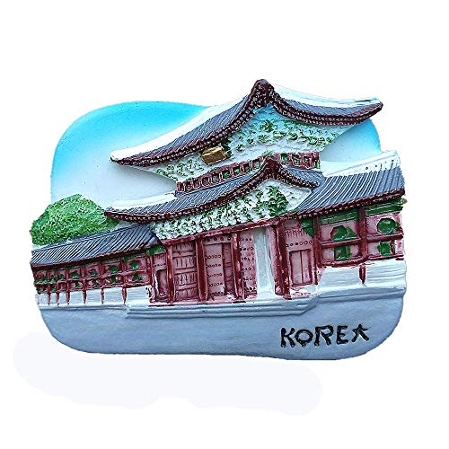 Gyeongbokgung Palace Seoul Korea 3D Fridge Magnet Souvenir Gift,Home & Kitchen Decoration Magnetic Sticker Seoul Korea Refrigerator Magnet Collection