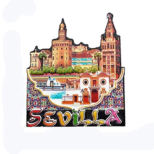 Sevilla Spain 3D Fridge Magnet Travel Souvenir Gift,Home & Kitchen Decoration Magnetic Sticker Seville Refrigerator Magnet Collection