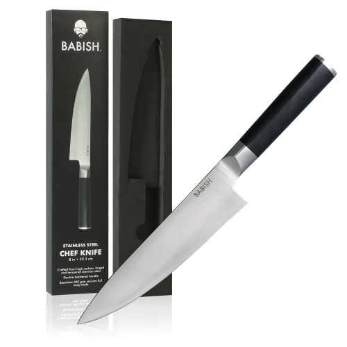 Babish High-Carbon 1.4116 German Steel Cutlery, 8″ Chef Knife,