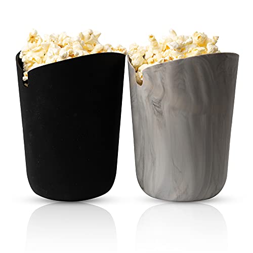 Silicone Microwave Popcorn Popper | Popcorn Buckets Reusable | Microwave Popcorn Maker | Popcorn Bowl Set | Popcorn Bowls for Family | Silicone Popcorn Popper | Healthy Popcorn | Movie Night Popcorn Containers