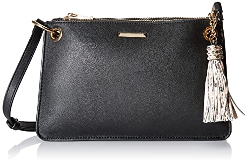 ALDO Women’s Pouilley Crossbody Handbag With Adjustable Strap and Tassel detail, Black