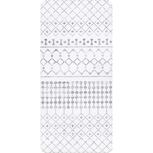 nuLOOM Moroccan Anti Fatigue Kitchen or Laundry Room Comfort Mat, 18″ x 30″, Light Grey