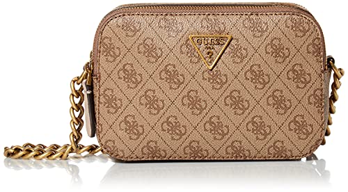 GUESS womens Noelle Crossbody Camera, Latte, One Size US