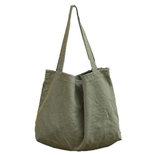 BOBILIKE Women Shoulder Bags Canvas Tote Bag Handbag Work Bags, Green