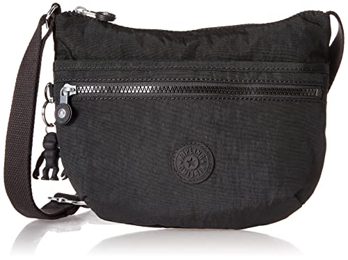 Kipling womens Womenâ€™s Arto Small Bag, Lightweight Everyday Purse, Casual Nylon Shoulder Crossbody Handbag, Black Noir, 9.75 L x 8.25 H 1.25 D US