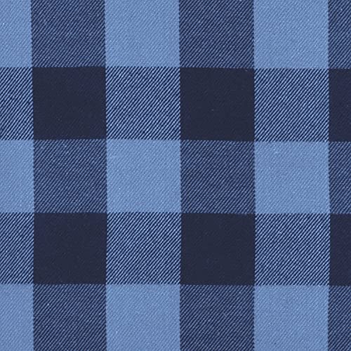 Cackleberry Home Navy and Sky Blue Buffalo Check Bib Apron Pocket Adjustable Strap Woven Fabric | The Storepaperoomates Retail Market - Fast Affordable Shopping