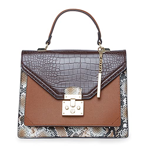 ALDO womens Clairlea Top Handle Bag, Brown, One Size US