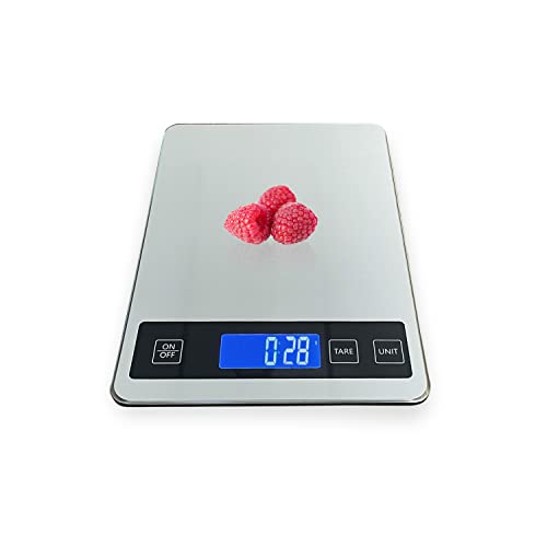 DYNAWOO Digital Food Scale 33LB/15KG High Capacity, Accurate Weighing, Stainless Steel Electronic Kitchen Scale (Cooking /Baking/Meat/Coffee).