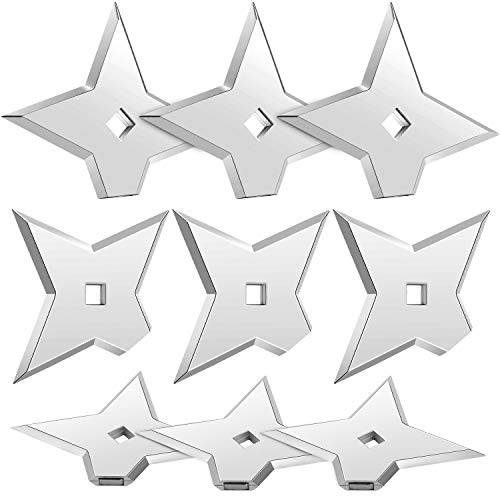 Weewooday 10 Pieces Ninja Magnets Cool Fridge Throwing Star Decorative Dart Funny Magnets Refrigerator Magnets Office Whiteboard Magnets for Home Office