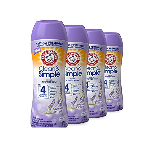 Arm & Hammer Clean & Simple in-wash Scent Booster Lavender Escape 18oz(Pack of 4)