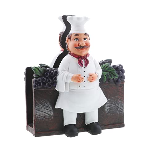 Servette Home Fat Chef Figurine Napkin Holder Chef Kitchen Décor Collection