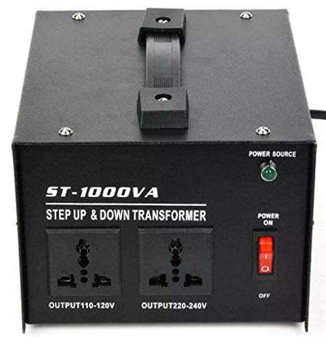 ZGROCK 1000 Watt Voltage Transformer- Step Up and Down- Circuit Breaker Protection Universal Dual Output Step Up & Step Down Power Transformer 110V to 220V/220V to 110V
