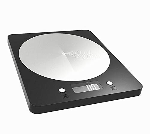 TOBION Kitchen Scale, Digital Food Weighting Scale 11lb/5000g Electronic Cooking Food Scale, Weighing Scales with LCD Display, Accurate Measures in Grams and Ounces for Home，Kitchen,(Black)
