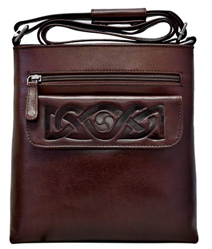 Lee River Goods Co – Celtic Leather Mary Crossbody Bag (Brown)