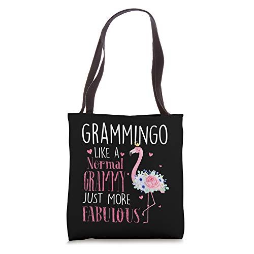 Flamingo Grammingo like a normal Grammy Funny Grandma Tote Bag