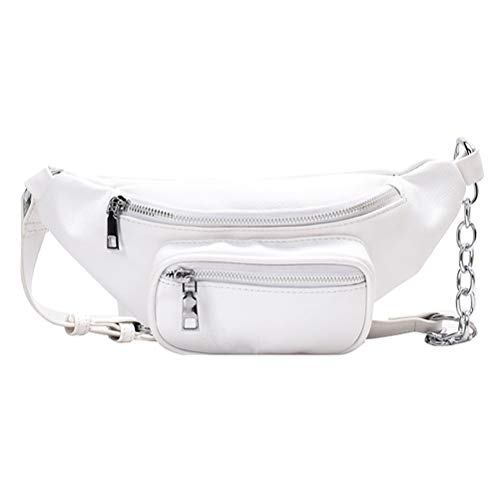 VALICLUD PU Leather Chain Bag Waist Bag Fashionable Crossbody Bag for Women Girls