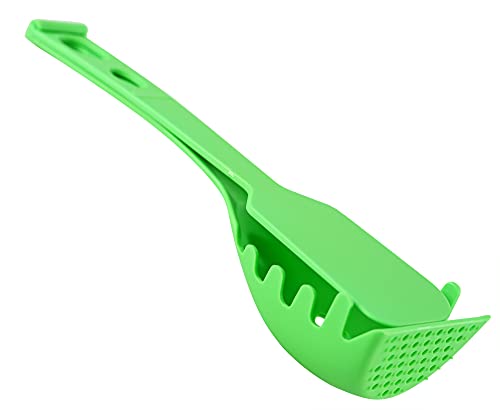 HOME-X 8-in-1 Kitchen Gadget, Versatile Kitchen Tool, Works as a Spatula, Spoon, Server, Masher, Knife, and More, 12″ L x 3 ½” W x 2 ¼” H, Green
