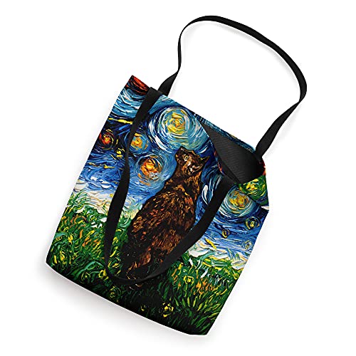 Tortoiseshell Tortie Starry Night Kitty Cat Art by Aja Tote Bag | The Storepaperoomates Retail Market - Fast Affordable Shopping
