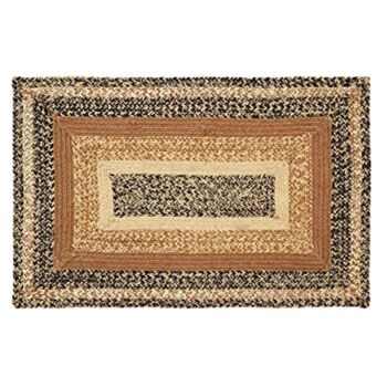 VHC Brands Kettle Grove Jute Rectangular Rug 24×36 Country Braided Flooring, Caramel Brown | The Storepaperoomates Retail Market - Fast Affordable Shopping