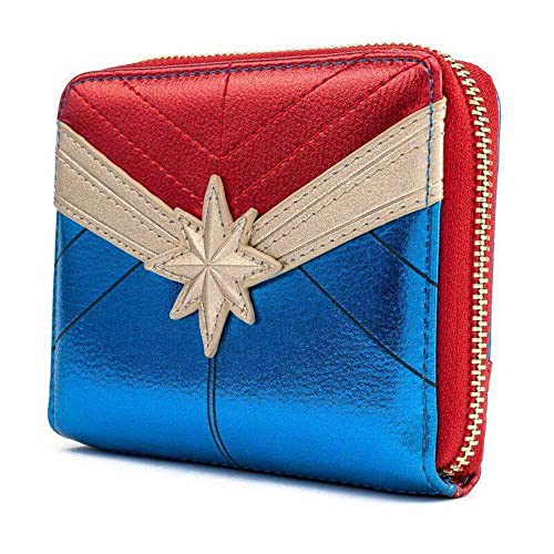 Loungefly X Marvel Classic Captain Marvel Metallic Zip Around Wallet | The Storepaperoomates Retail Market - Fast Affordable Shopping