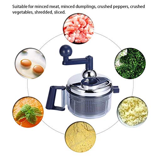 TOPINCN Multi-Function Vegetable Cutter, Manual Meat Grinder Food Blender Chopper Mixer Mincer Whipper Dicer Home Kitchen Food Processor Tool Hand Held Chopper | The Storepaperoomates Retail Market - Fast Affordable Shopping