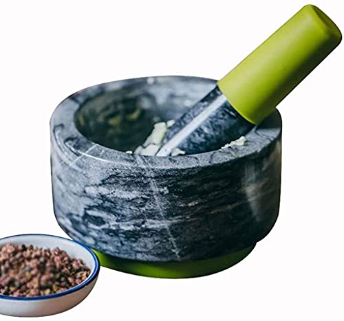 XUERUIGANG Mortar and Pestle Set – Manual Smasher Grinder, Marble Home Kitchen Cooking Housewares Natural Stone Grinding Bowl Handmade Seasonings Sauces Pastes