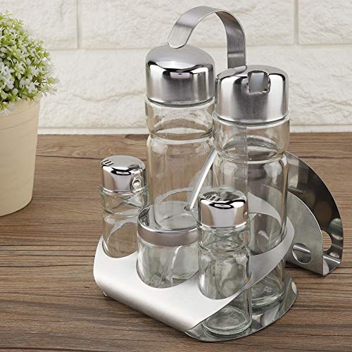 A sixx Seasoning Containers Spice Bottles Spices Organizer, Spice Containers, 5Pcs Bar Restaurant for Kitchen Home