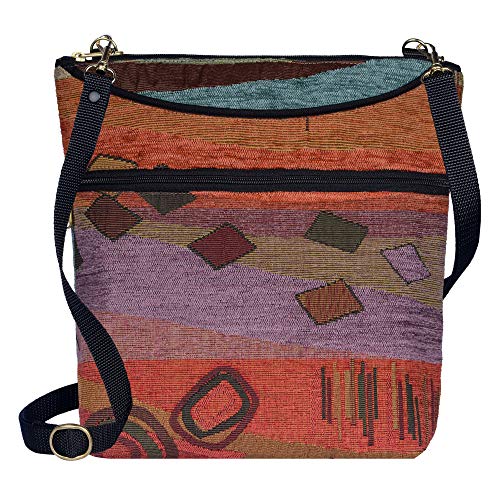 Danny K Women’s Tapestry Bag Crossbody Handbag, Maggie Purse Handmade in the USA (Wild Mango)