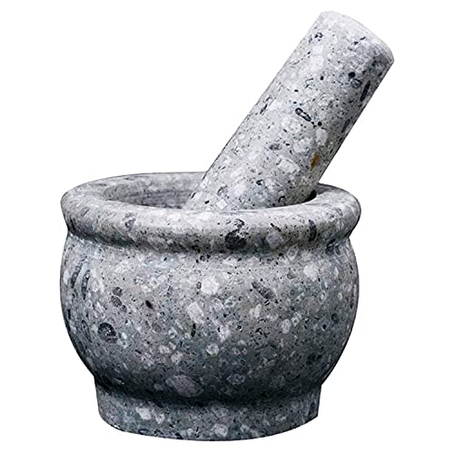 Blacklight Mortar and Pestle Set Natural Stone Grinding Bowl Home Kitchen Gadget Multi-Function Grinder,healthy and environmentally friendly,Simple to use