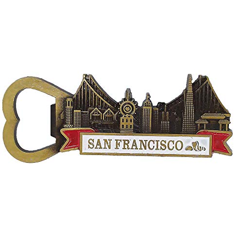 3D Golden Gate Bridge San Francisco USA Fridge Magnet Bottle Opener Souvenir Gift, Home & Kitchen Decoration Magnetic Sticker San Francisco America Refrigerator Magnet Opener
